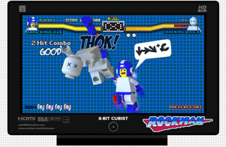 Illustration for article titled Fan-Made LEGO Mega Man Leaps Into Action